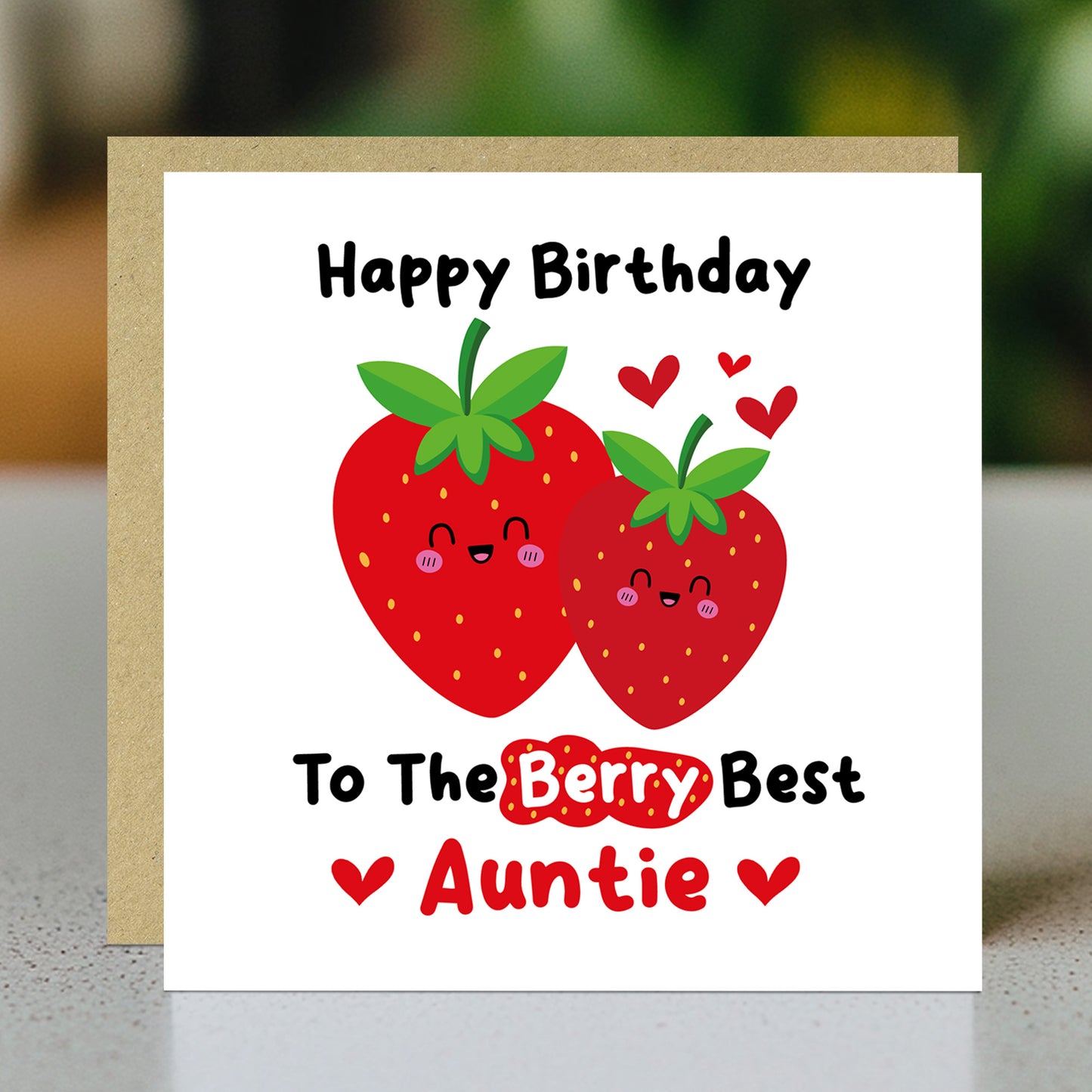 Birthday Card For Auntie Happy Birthday To The Berry Best Auntie