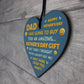 Dad Gifts For Fathers Day Novelty Wooden Heart Gift For Dad