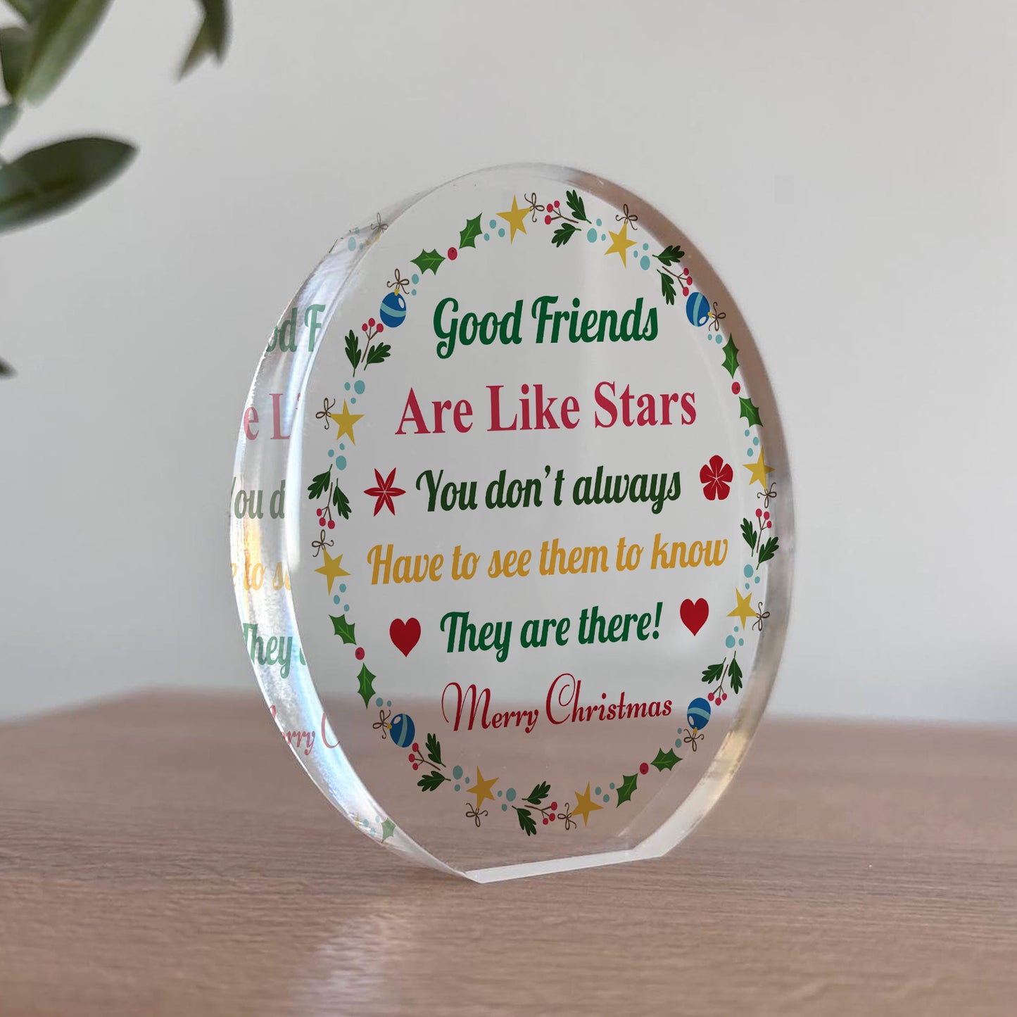 Good Friends Are Like Stars Plaque Long Distance Gift For Friend