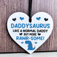 Funny Daddy Gifts Daddysaurus Plaque From Daughter Son Birthday