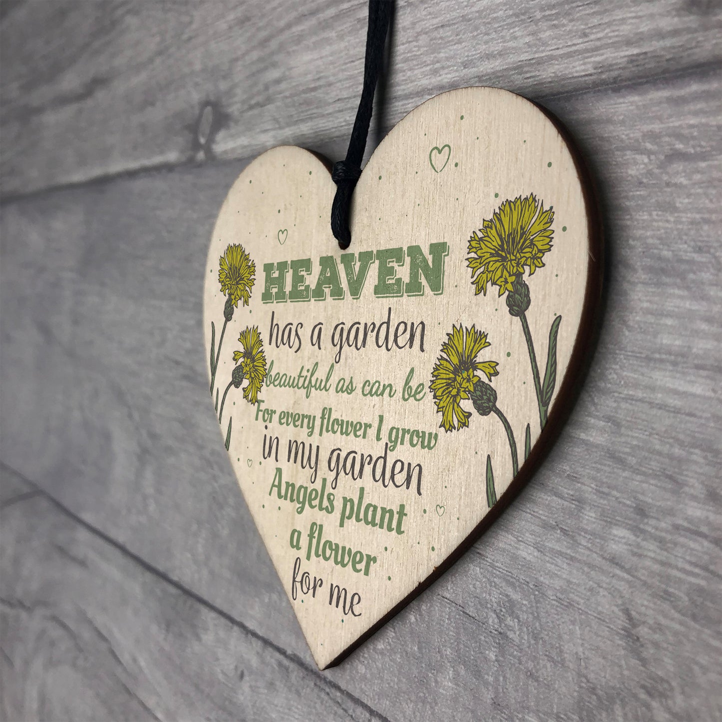 Heaven Has A Garden Floral Garden Memorial Plaque