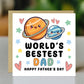 Fathers Day Card For Dad Worlds Best Dad Card From Daughter Son