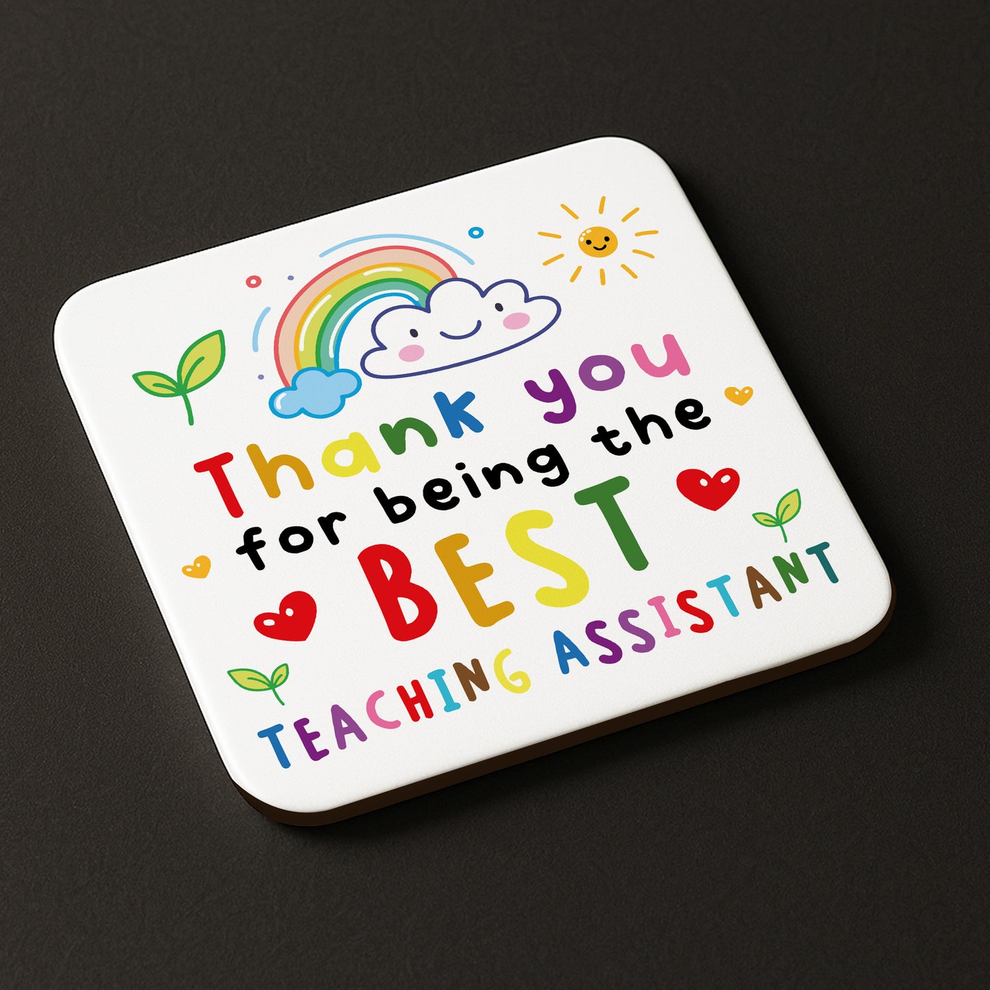 Best Teaching Assistant Gift From Student Teacher Coaster