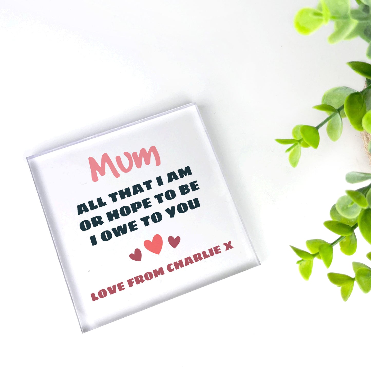 THANK YOU GIFT For Mum On Mothers Day Birthday Personalised