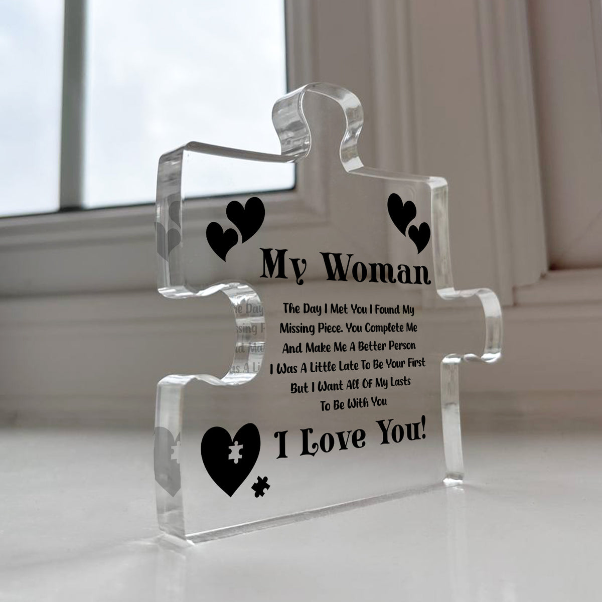 Gifts for Women I Love You Gifts for Her Acrylic Block Puzzle
