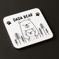 Dada Bear Coaster Gift For Dad From Daughter Son Birthday Father