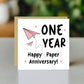 Funny Paper Anniversary Card For Husband 1st Anniversary Card