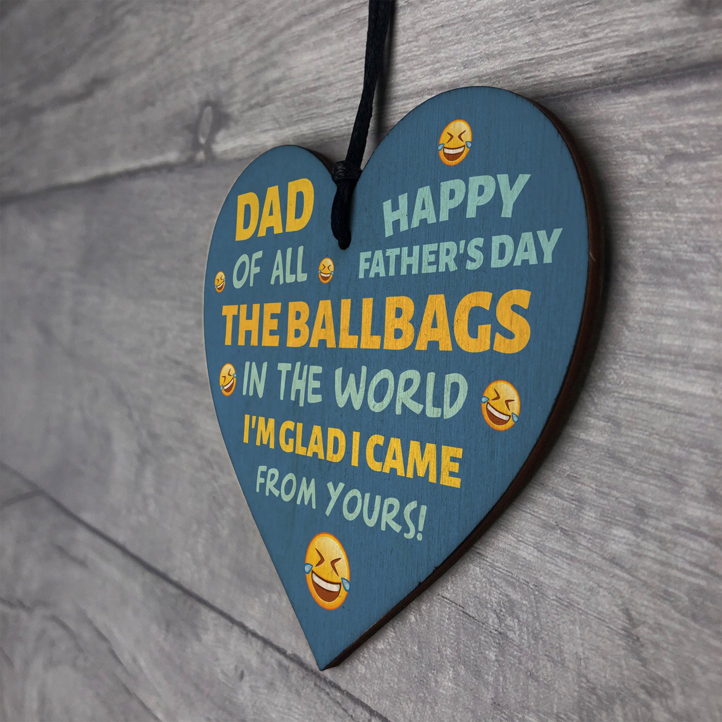 Novelty Fathers Day Joke Gift For Dad Funny Dad Gift Wood Heart