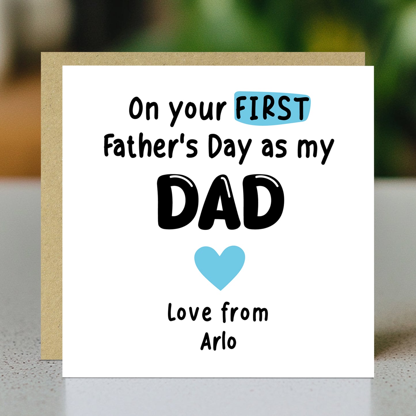 First Fathers Day Card For Dad Daddy Personalised Dad Card