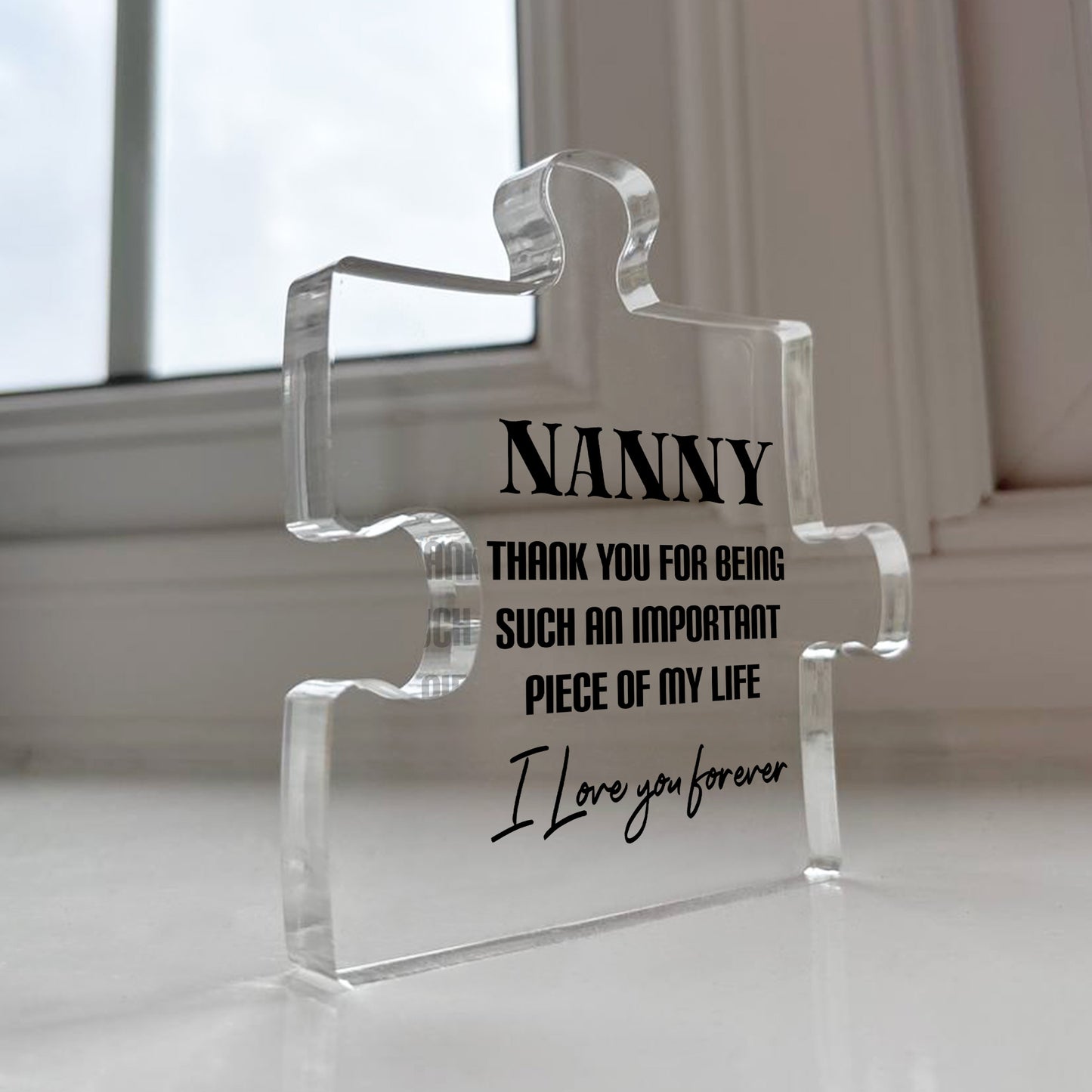 NANNY GIFT For Birthday Christmas Acrylic Puzzle Piece Thank You