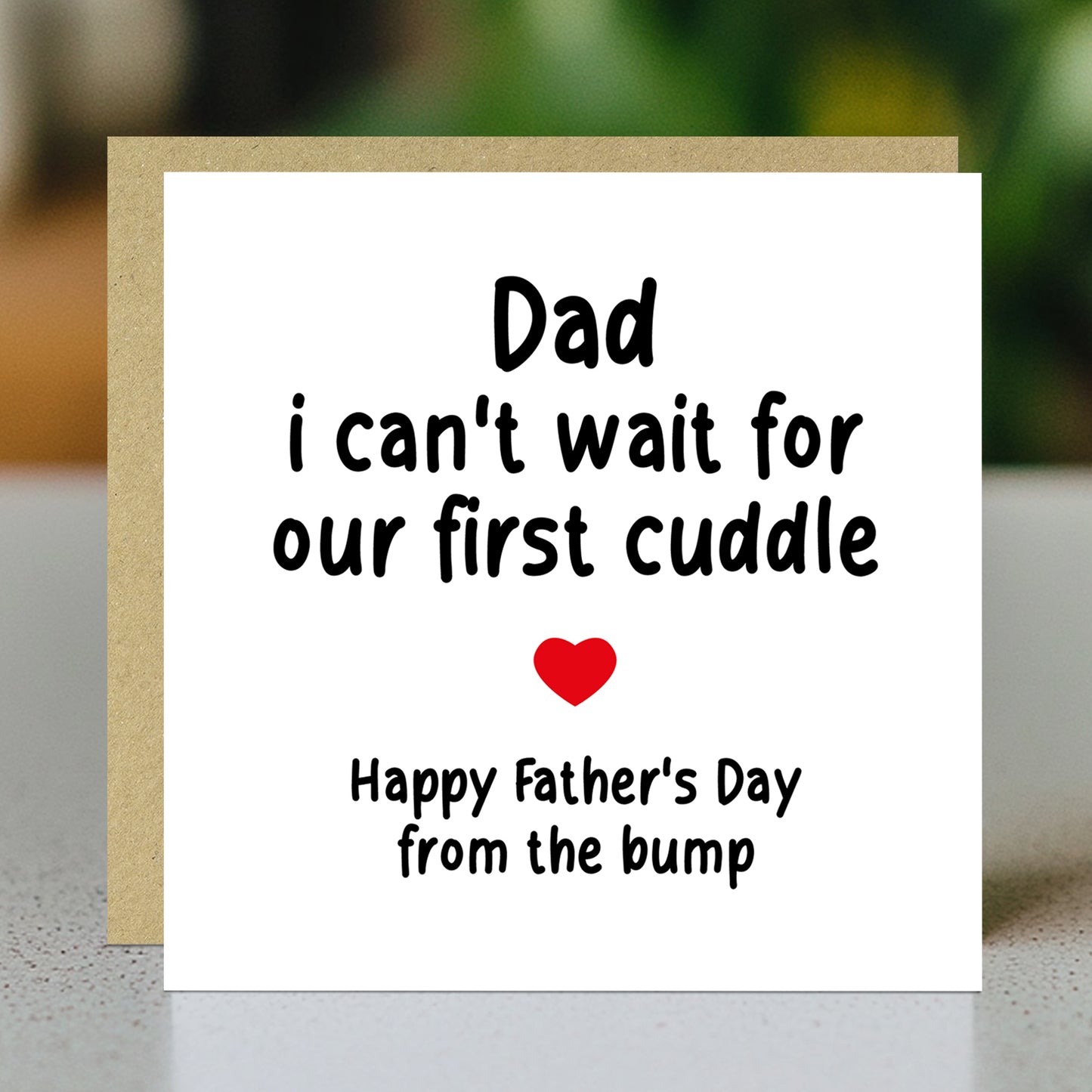 Fathers Day Card From Bump Novelty Card From Baby Boy Girl Baby