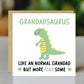 Grandad Birthday Card for Him Grandadsaurus Grandad Card