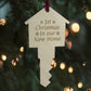 First Christmas New Home Bauble Engraved Wooden Tree Decoration