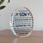 Son Gift From Mum and Dad Son Plaque Gift For Christmas Birthday