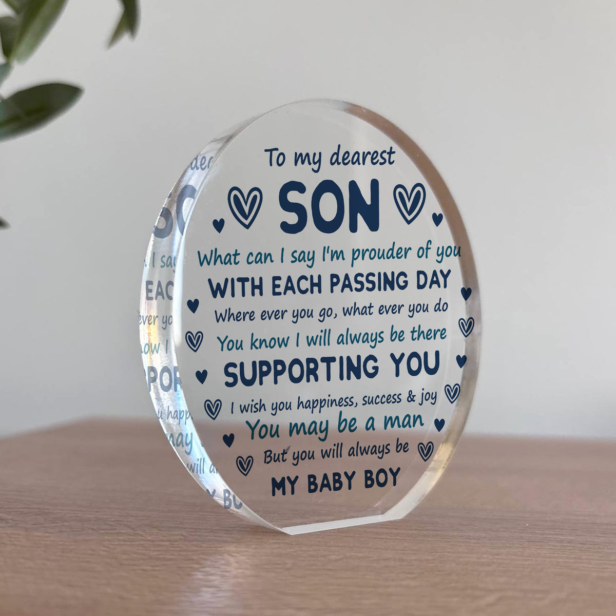 Son Gift From Mum and Dad Son Plaque Gift For Christmas Birthday