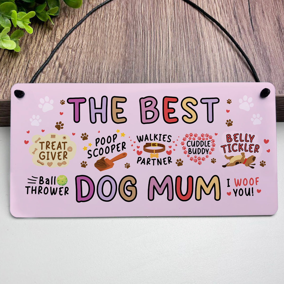 Funny Birthday Christmas Gift For The Best Dog Mum Gift Woof You