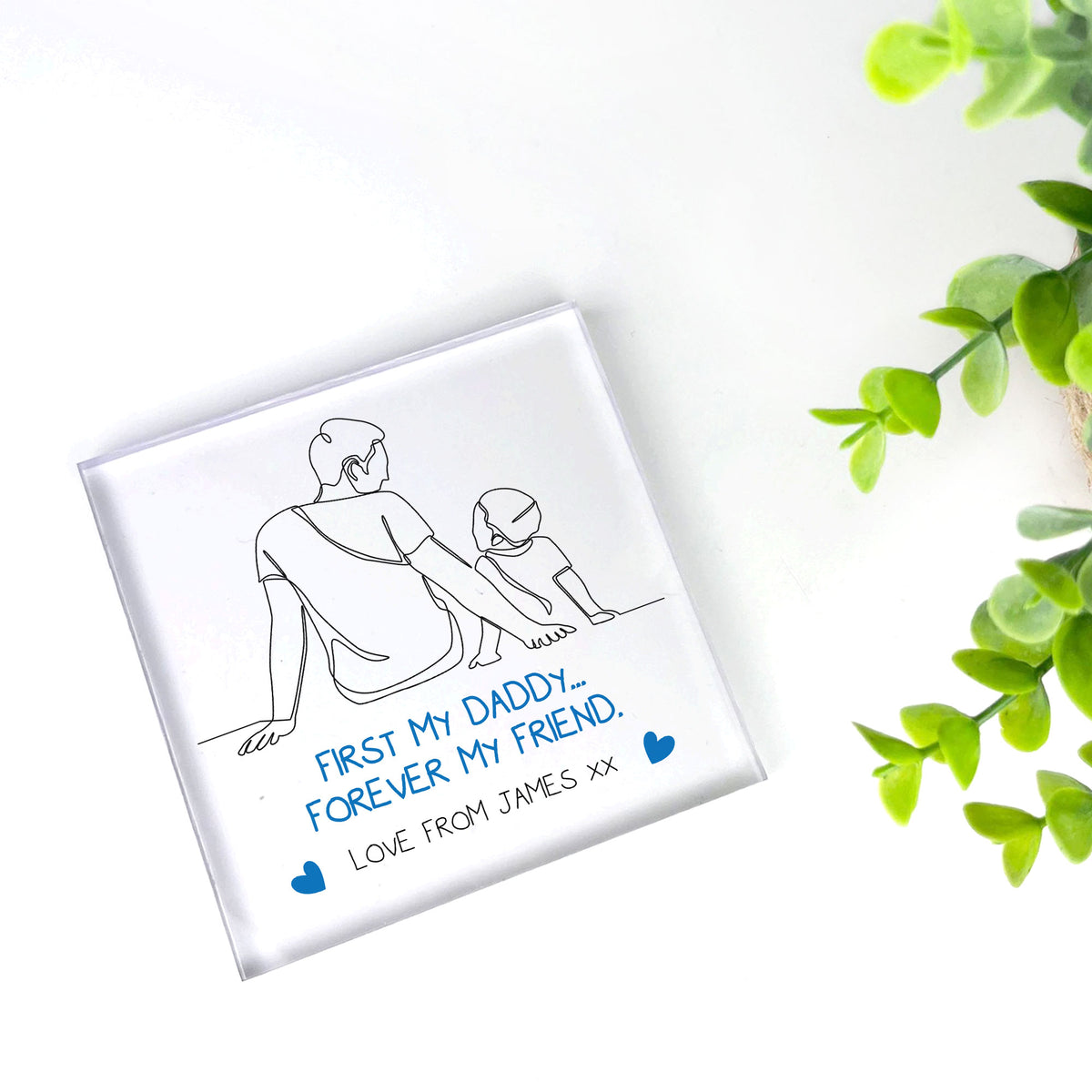Dad Gift For Birthday Fathers Day Personalised Block Special Dad