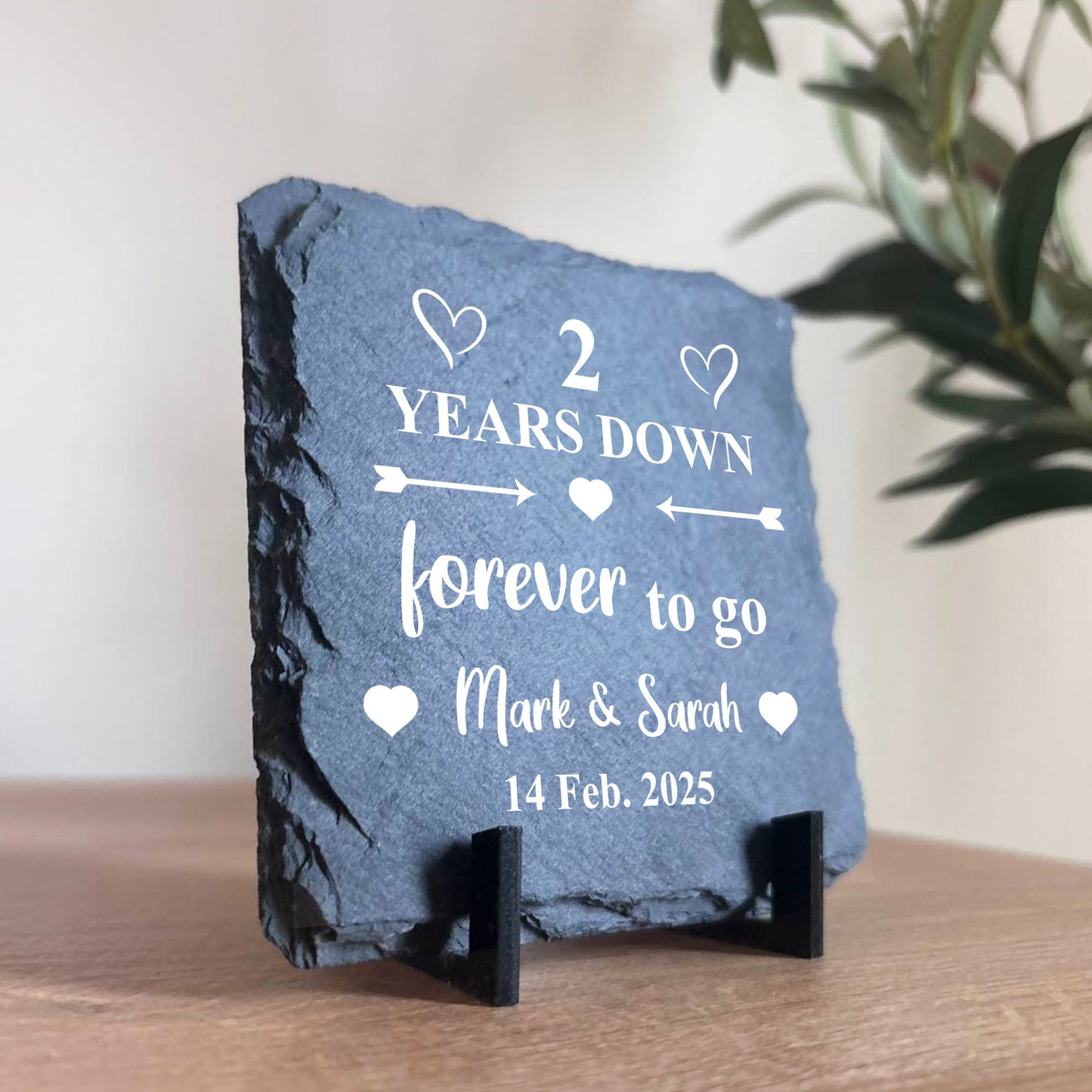 2nd Anniversary Gift For Husband Wife PERSONALISED 2 Years Down
