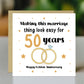 50th Wedding Anniversary Card For Husband Wife Couple
