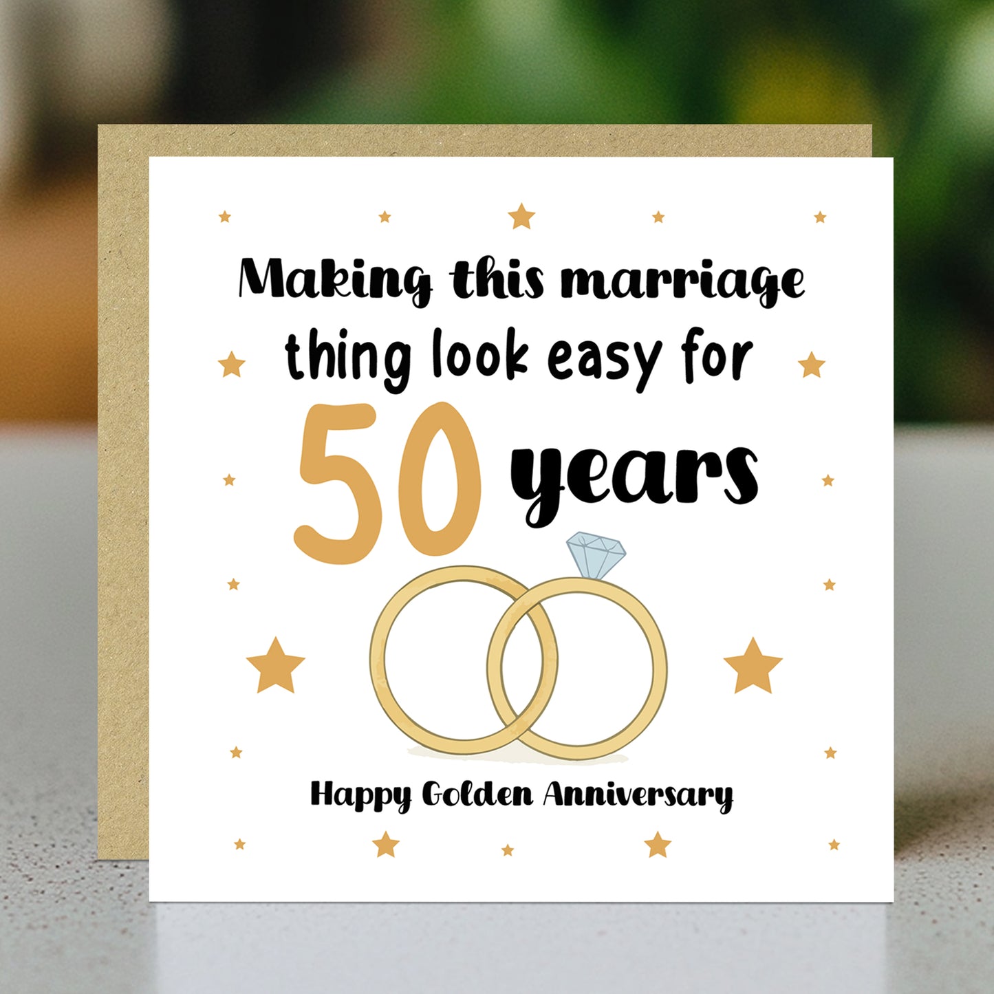 50th Wedding Anniversary Card For Husband Wife Couple