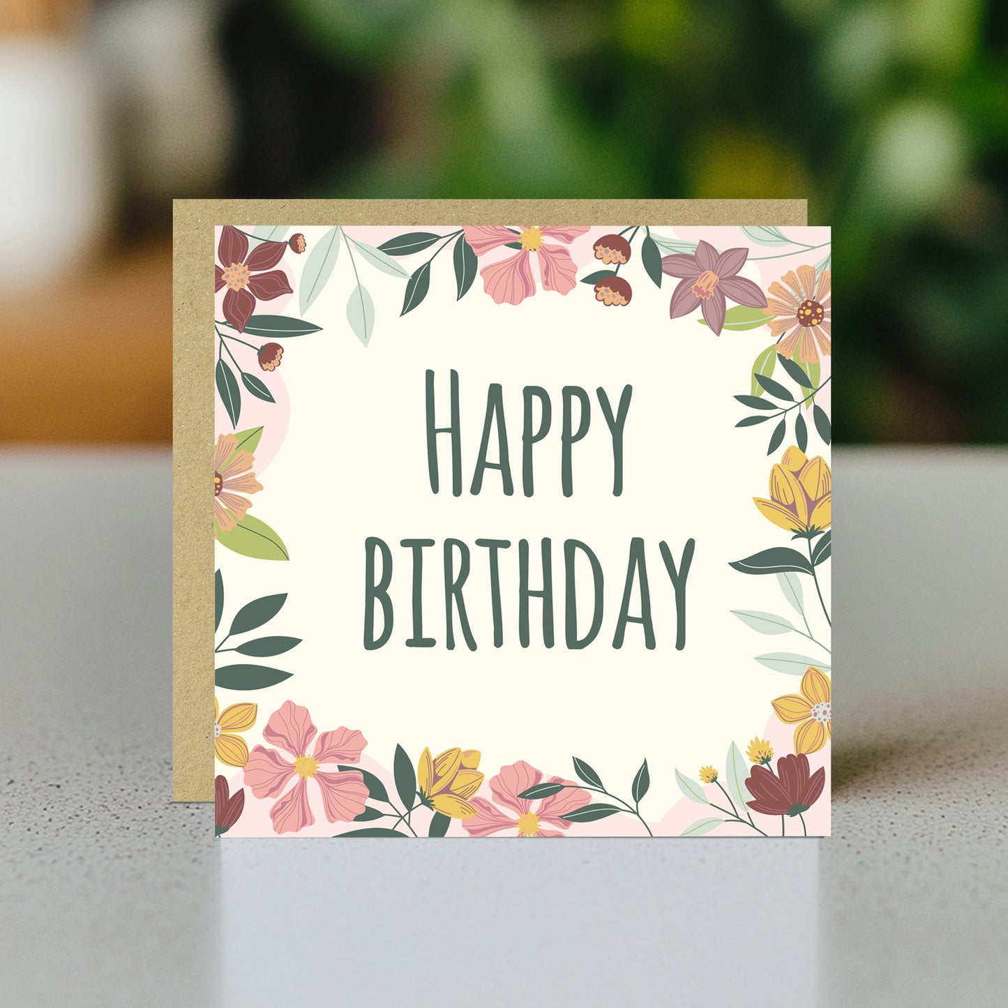 Birthday Card For Her Happy Birthday Floral Greetings Card Women