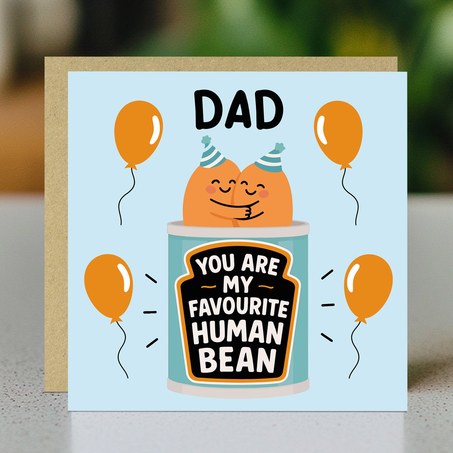 Fathers Day Card For Dad My Favourite Human Bean Card For Dad
