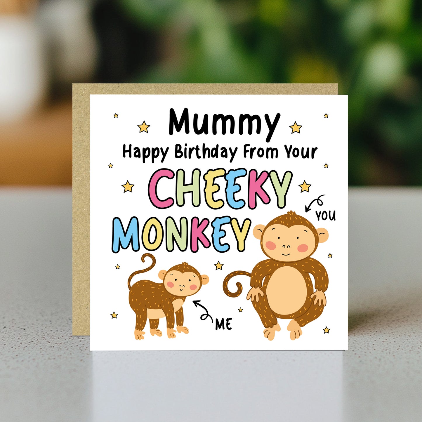 Birthday Card for Mummy From Your Cheeky Monkey Funny Birthday