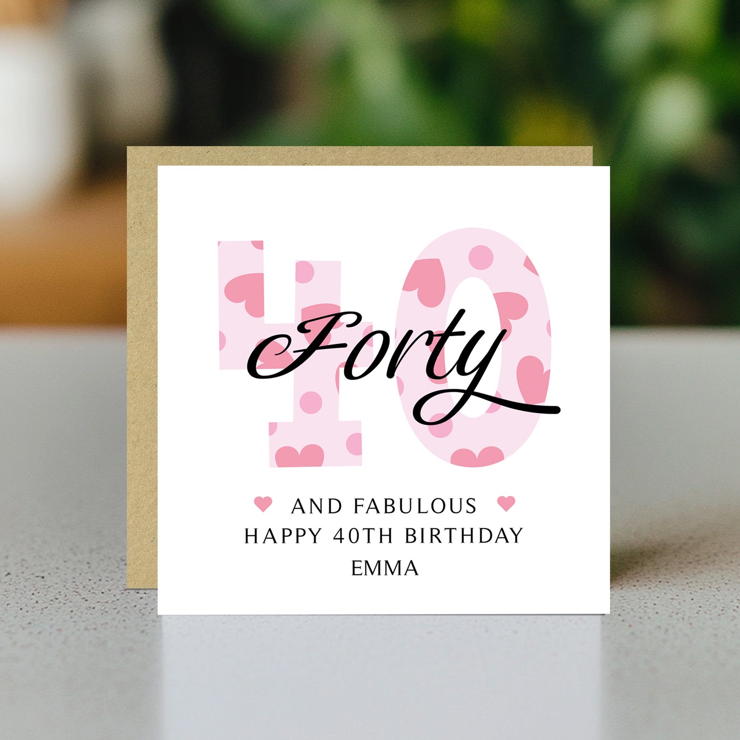 40th Birthday Cards For Women 40 And Fabulous Personalised Card