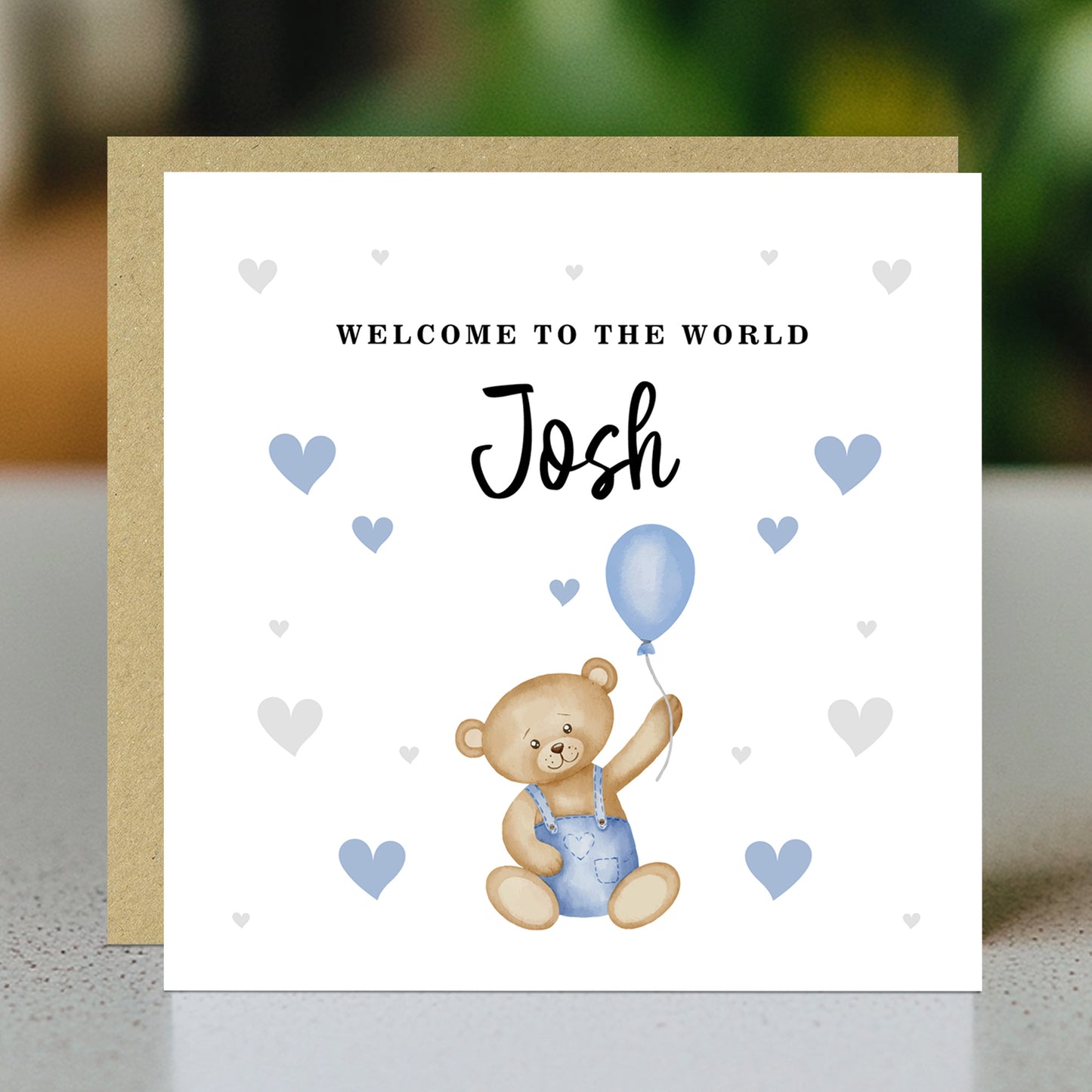New Baby Card Welcome To The World Card Personalised