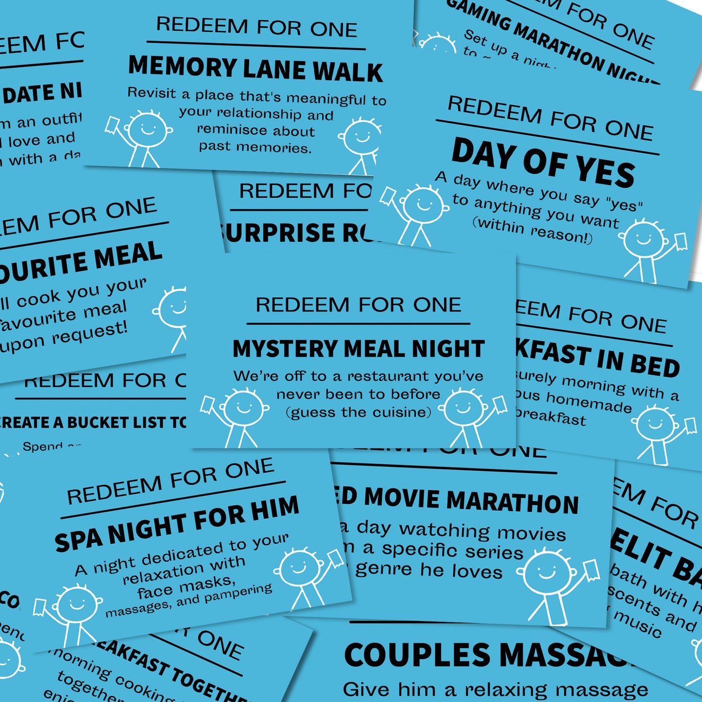 Couples Coupon Book Bundle of 2 For Boyfriend and Girlfriend