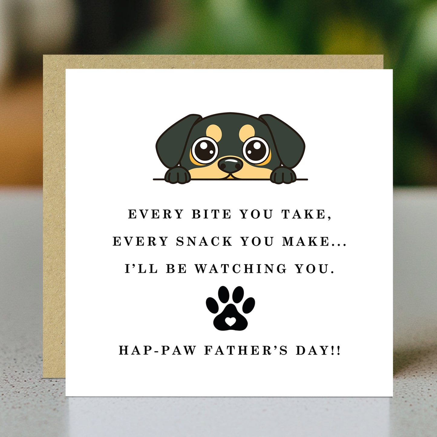 Funny Fathers Day Card From Dog Hap-paw Fathers Day Card Joke