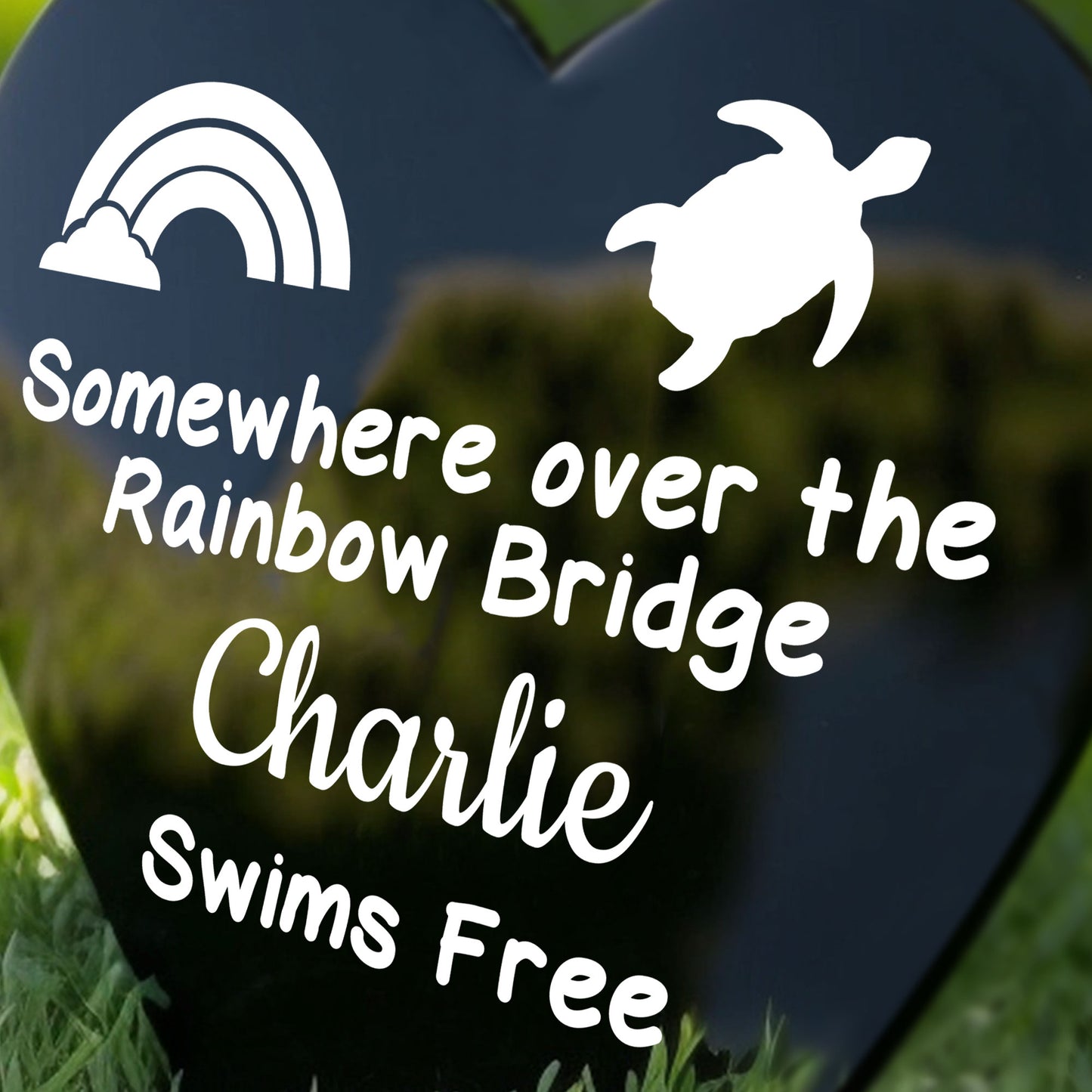 Personalised Tortoise Memorial Plaque Grave Stake Custom Name