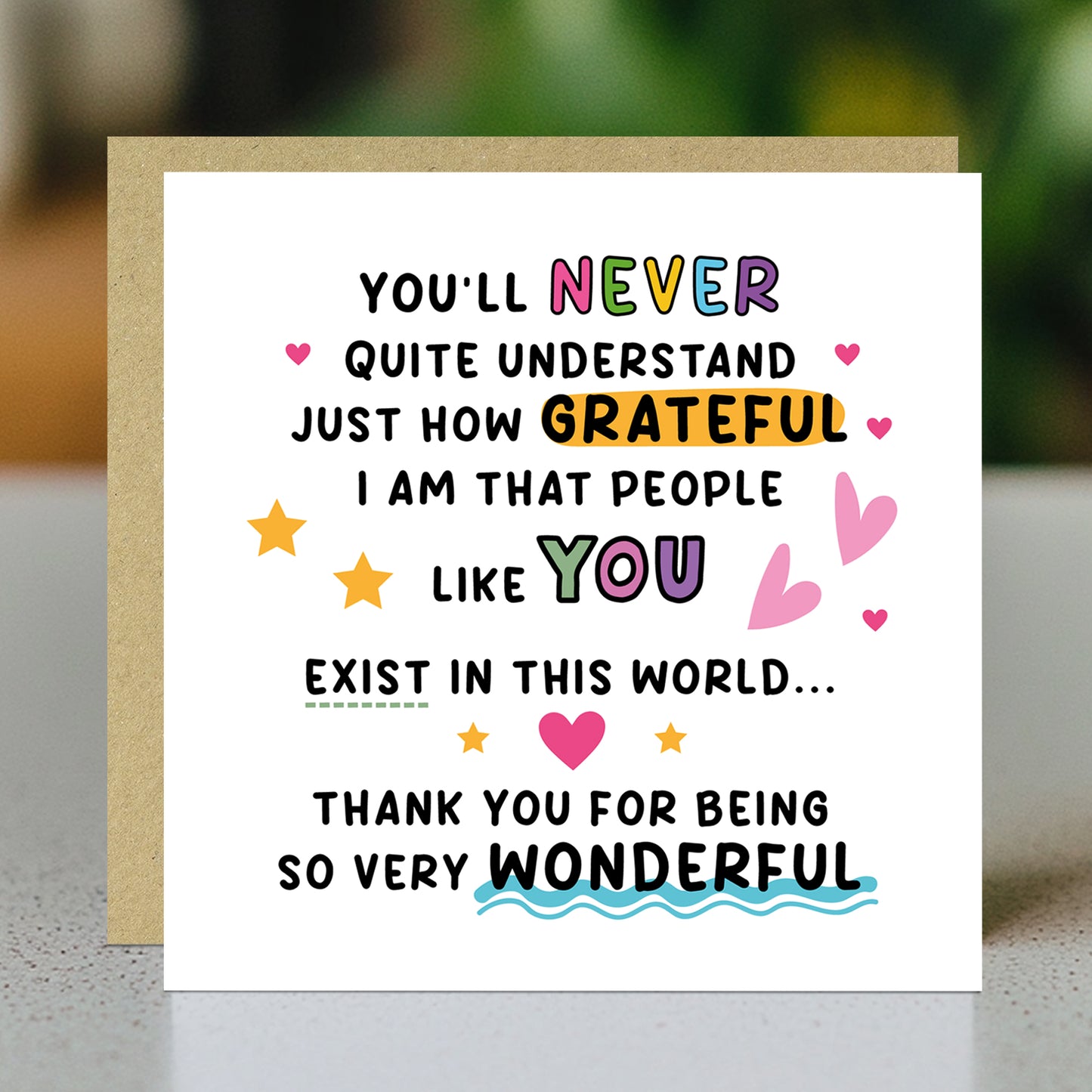 Thank You Card For Teacher Volunteer Colleague Best Friend