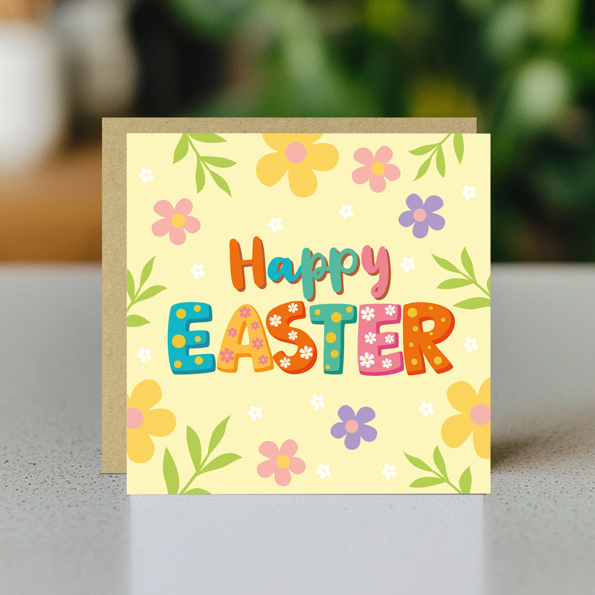 Pastel Easter Card Happy Easter Card Easter Wishes Card