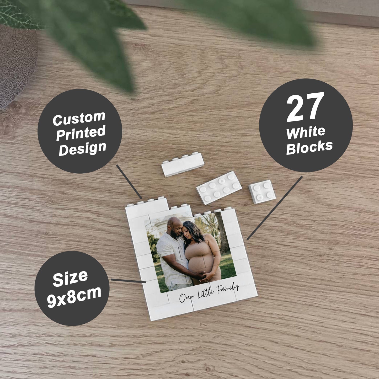 Personalised Family Gift Photo Blocks Birthday Gift For Mum Dad