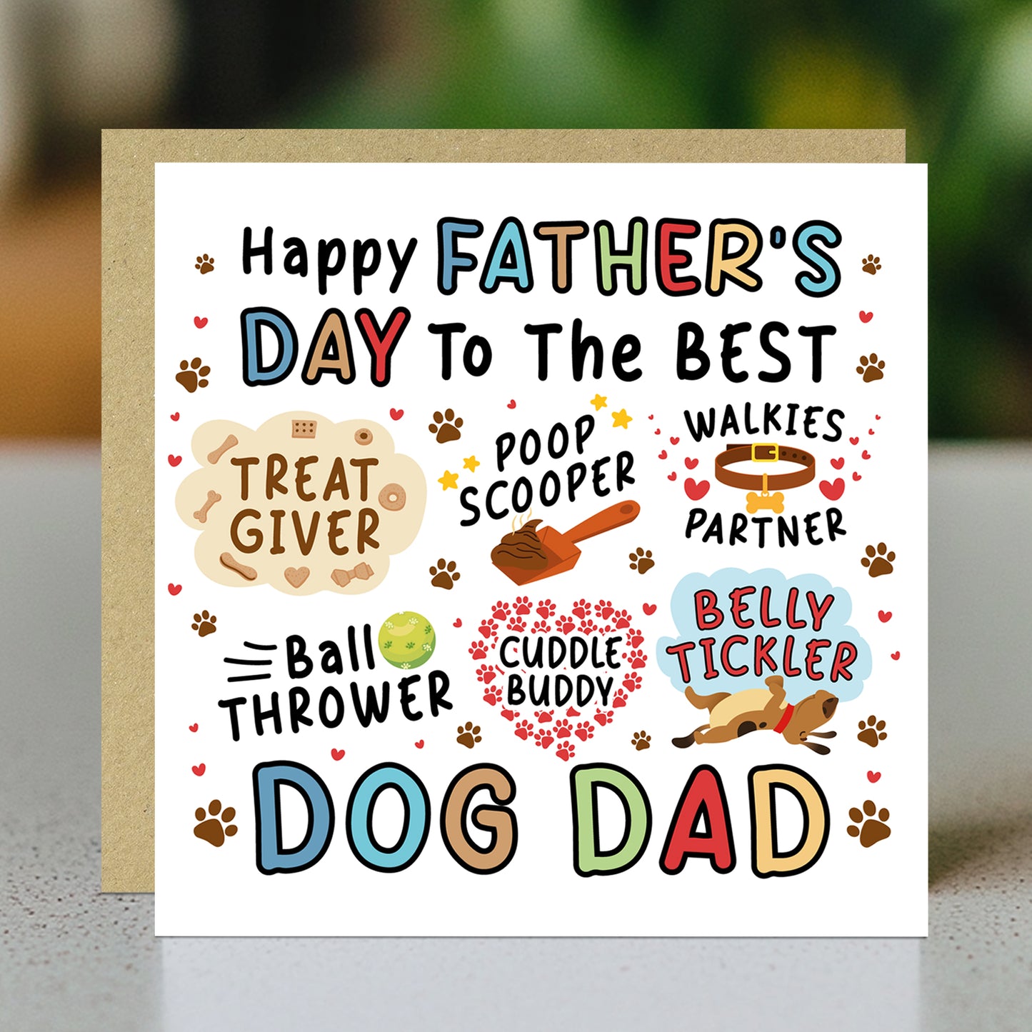 Happy Fathers Day Card From The Dog Fathers Day Card For Dad