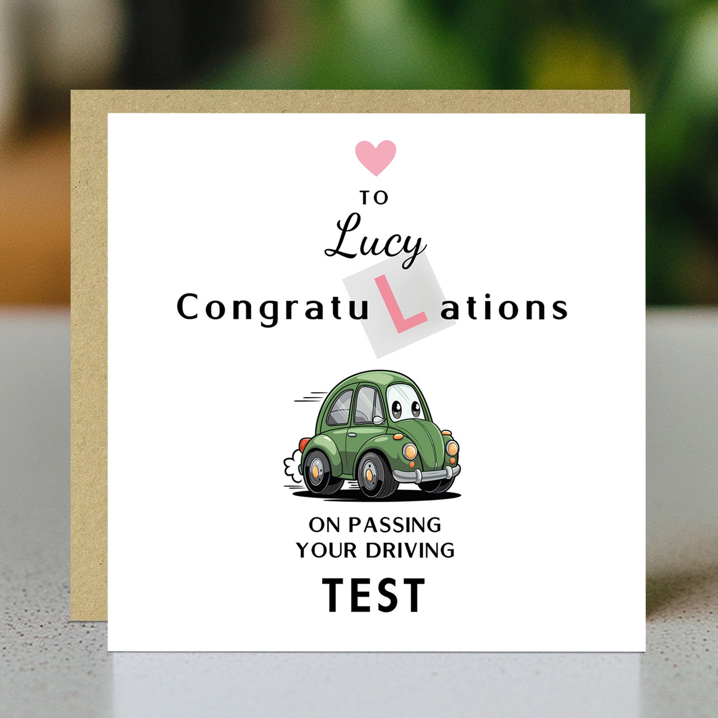 Personalised Passed Driving Test Card Congratulations On Passing