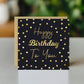 Birthday Card For Him Her With Envelope Polka Dot Happy Birthday