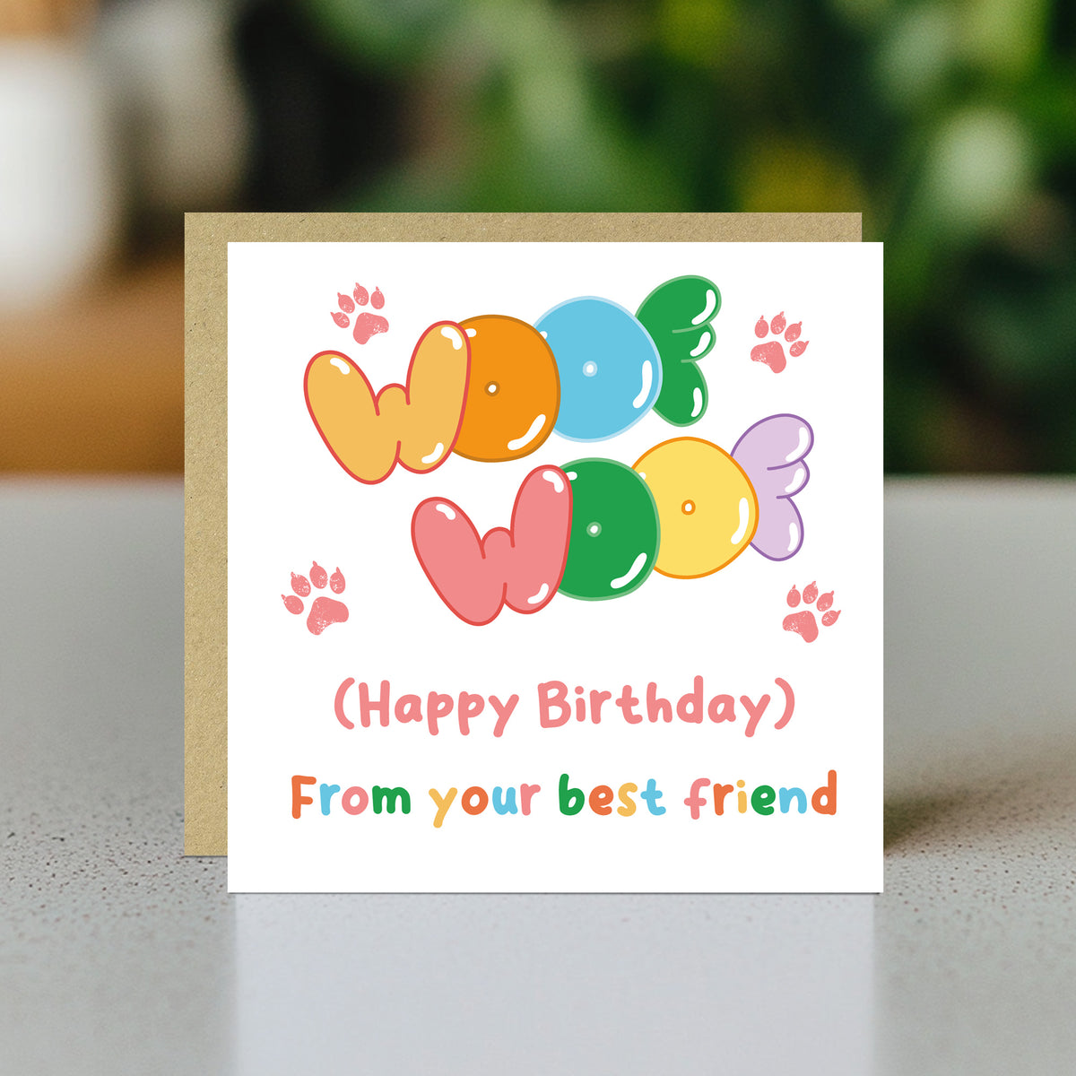 Funny Birthday Card From The Dog Woof Woof Happy Birthday Card