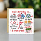 Happy Birthday To My Rock My Other Half My World Birthday Card