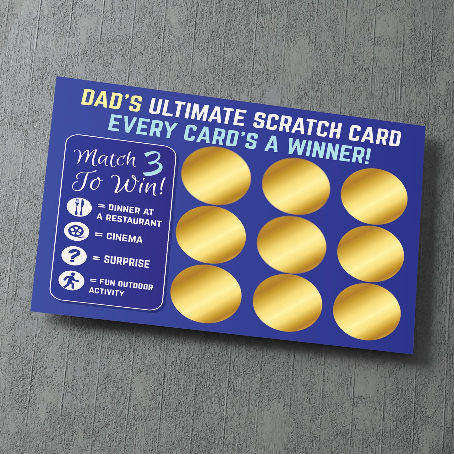 Dad Gift Novelty Scratch Card Gift For Birthday Fathers Day