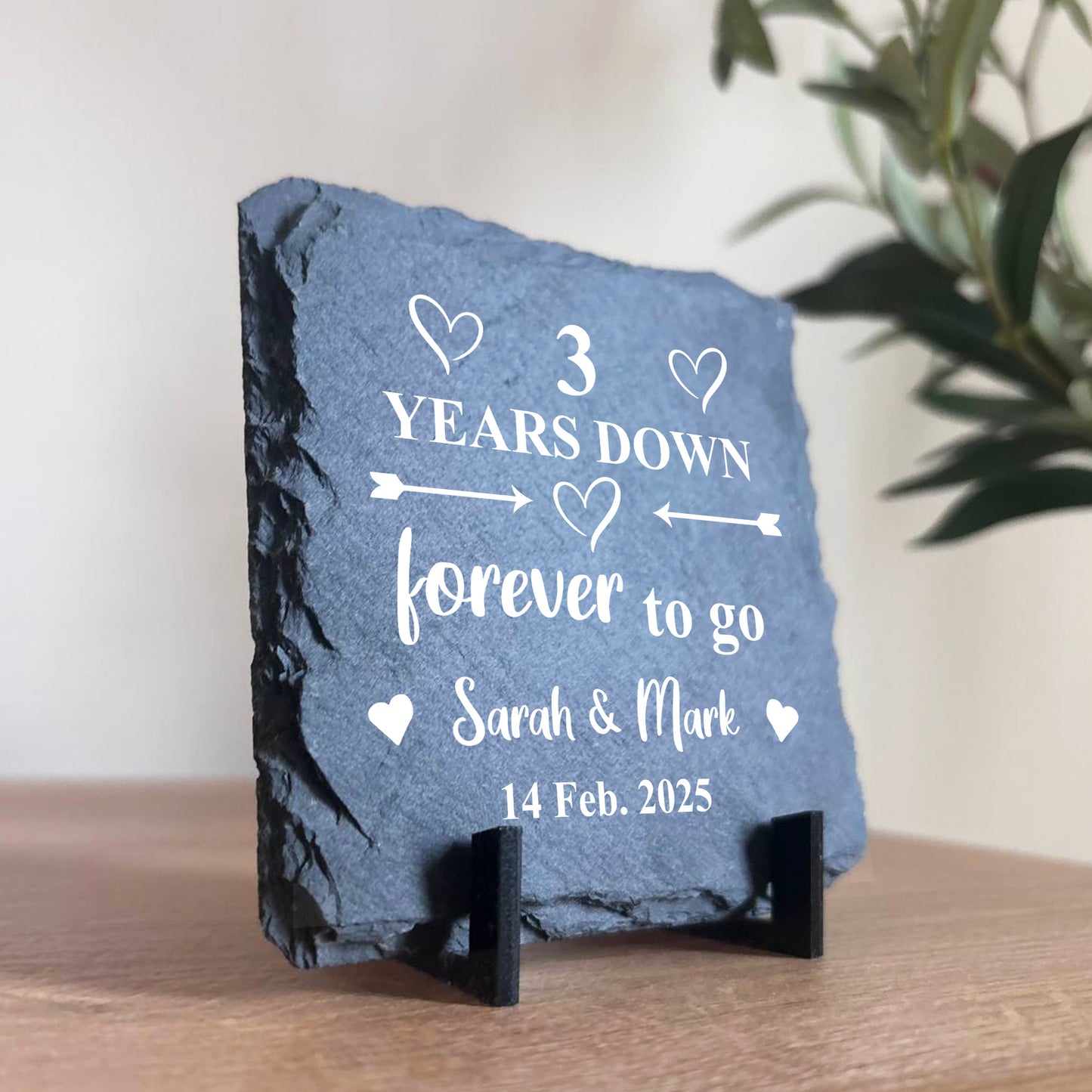 3rd Anniversary Gift For Husband Wife PERSONALISED 3 Years Down