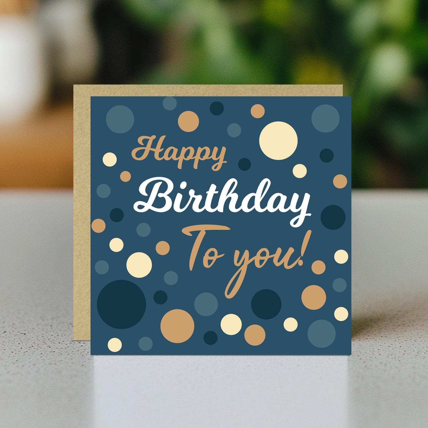 Happy Birthday Card For Men Dad Brother Uncle Navy Spots Card