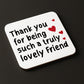 Thank You Gift Coaster For Best Friend Friendship Gift
