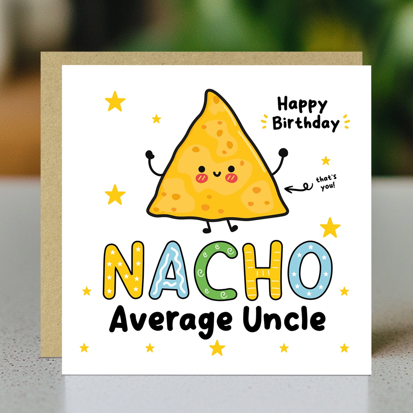 Birthday Card For Uncle NACHO Average Uncle Card Funny Birthday