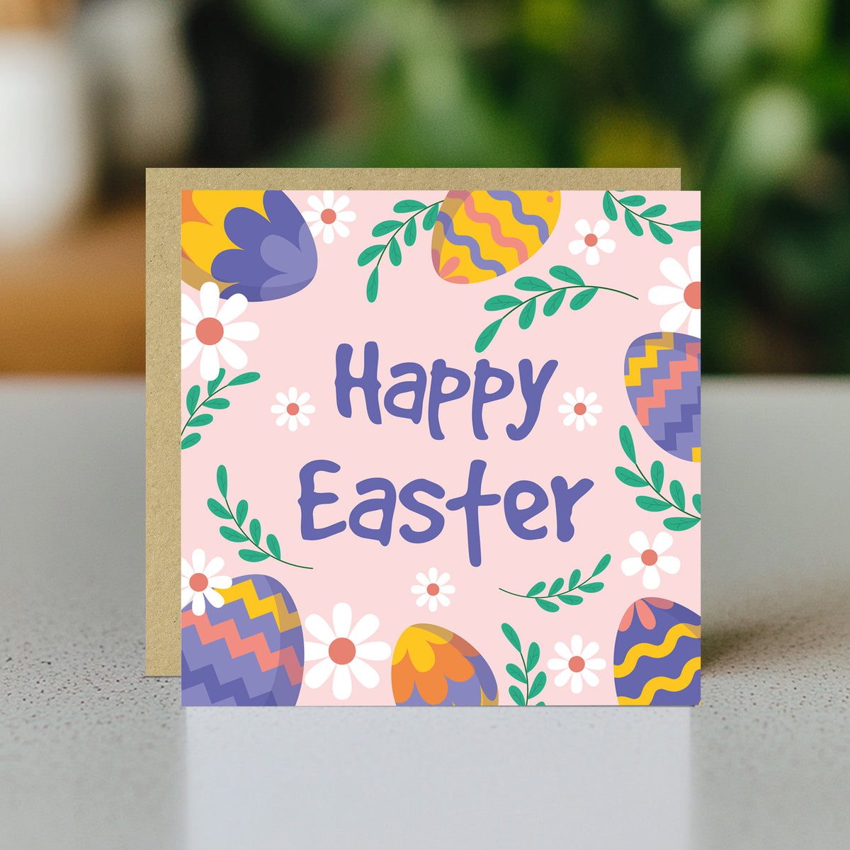 Easter Card, Floral Pastel Easter Card, Card For Easter