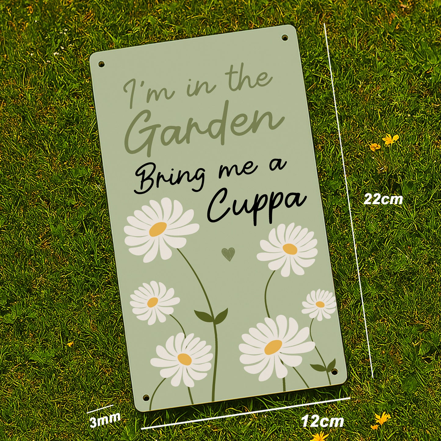 Novelty Garden Sign For Outside IM IN THE GARDEN Sign For Wall