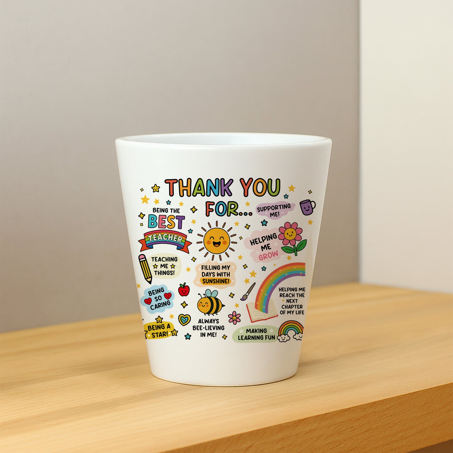 Thank You Gift For BEST TEACHER GIFT Plant Pot 10cm x 9cm Gift