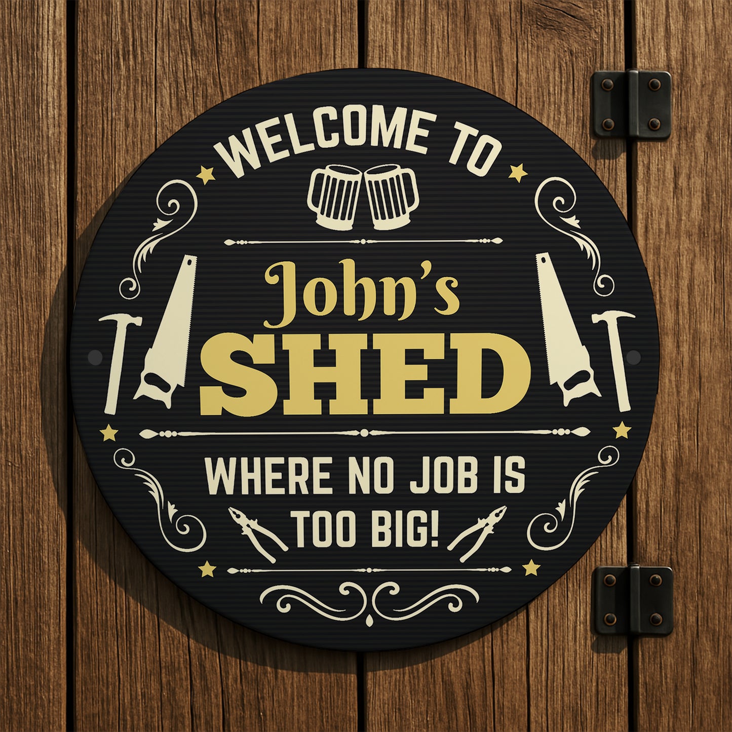 Personalised Shed Sign Any Name Door Wall Shed Plaque Garage