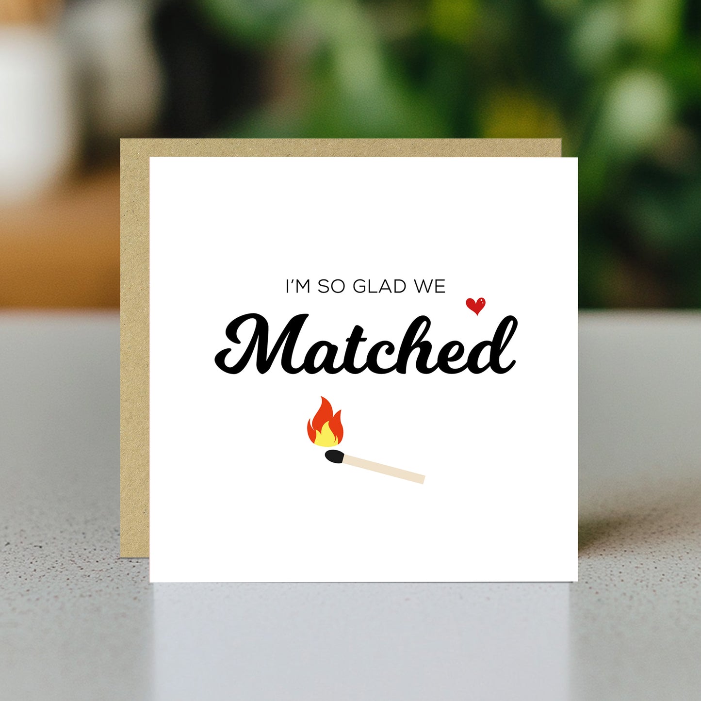 Dating App Valentines Card For Him I'm So Glad We Matched Card